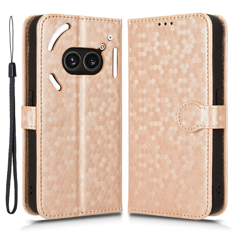 For Nothing Phone (2a) Wallet Case Dots Imprinted Magnetic Closing Phone Cover For Nothing Phone (2a) Wallet Case Dots Imprinted Magnetic Closing Phone Cover